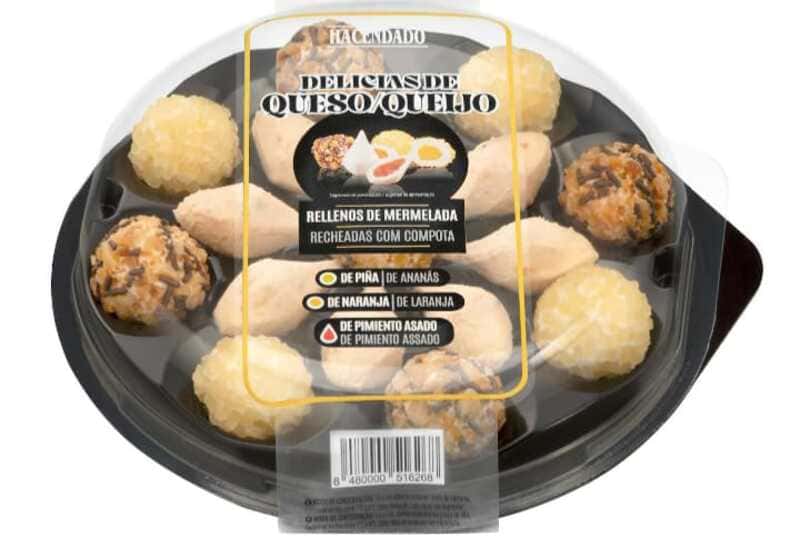 Delicias de queso rellenos de mermelada Hacendado