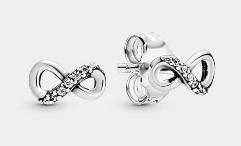 Pendientes Infinito con brillantes, Pandora Moments