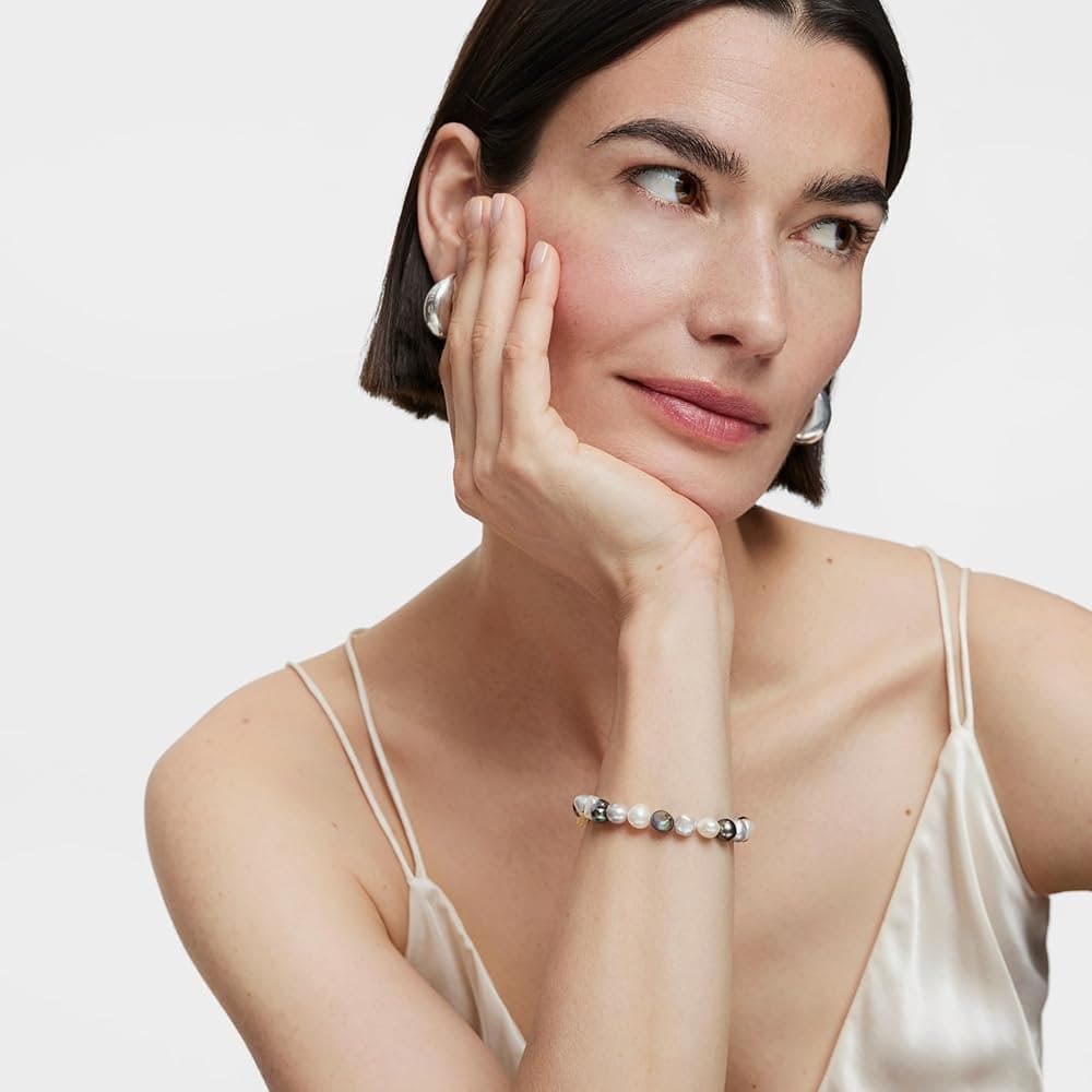 Pulsera de perlas con oso en oro amarillo, TOUS