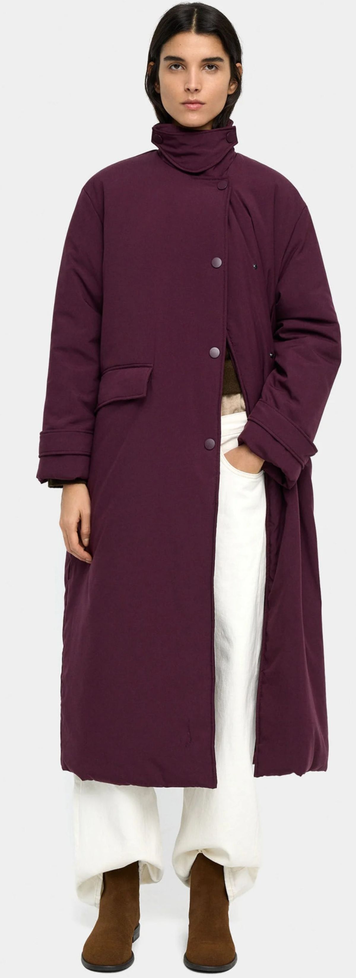 Abrigo largo con bolsillos de Parfois