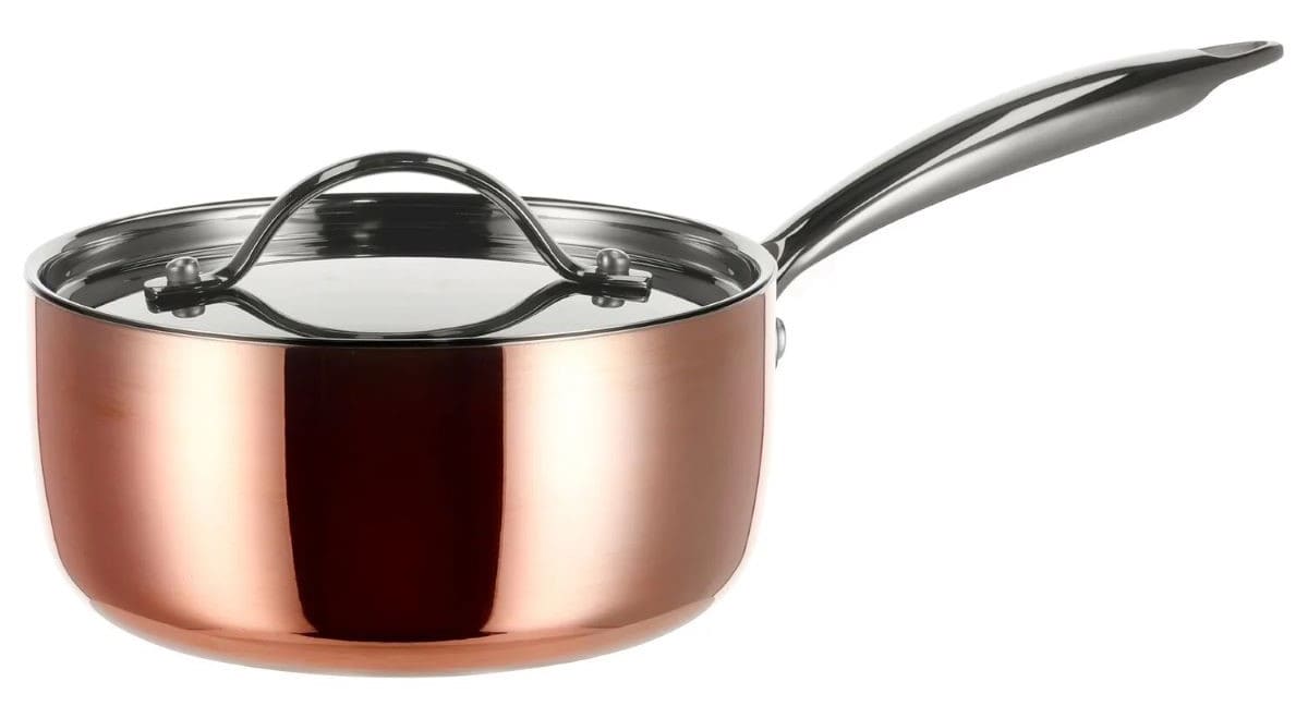 Cazo con revestimiento de cobre