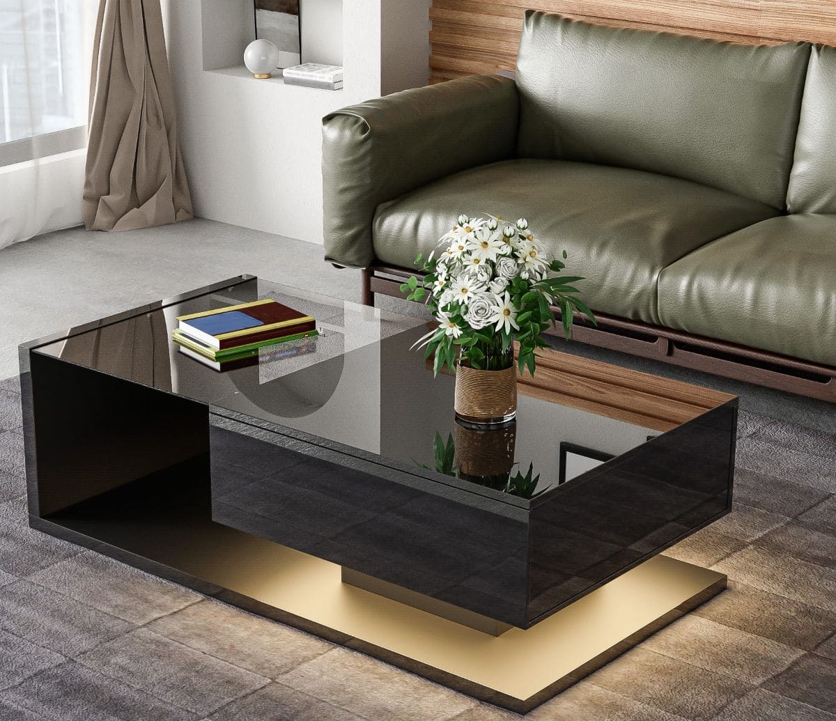 Mesa de centro moderna con un cajón Muebles Chic de Leroy Merlin