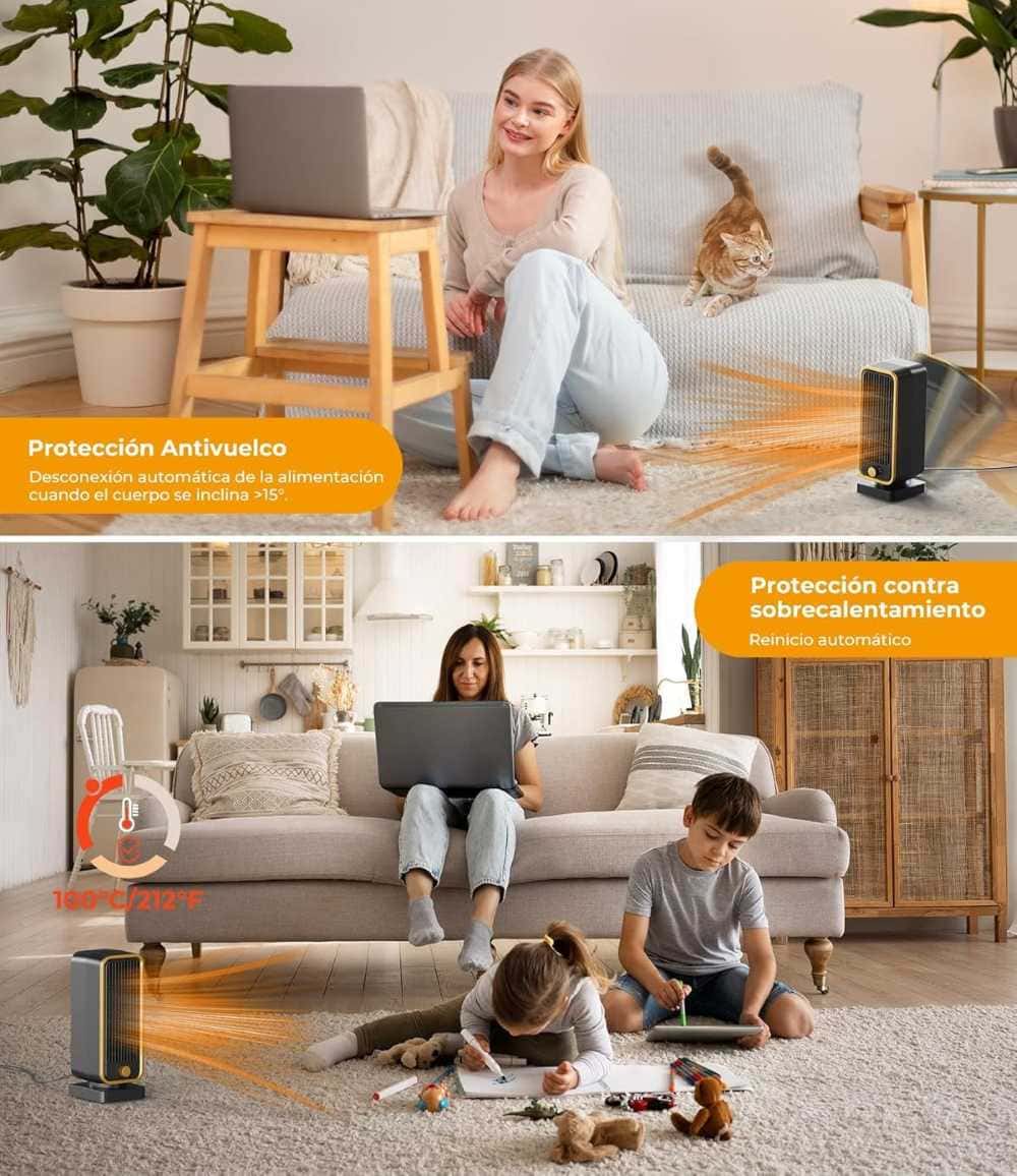 Calefactor Bajo Consumo 900W PTC de Amazon