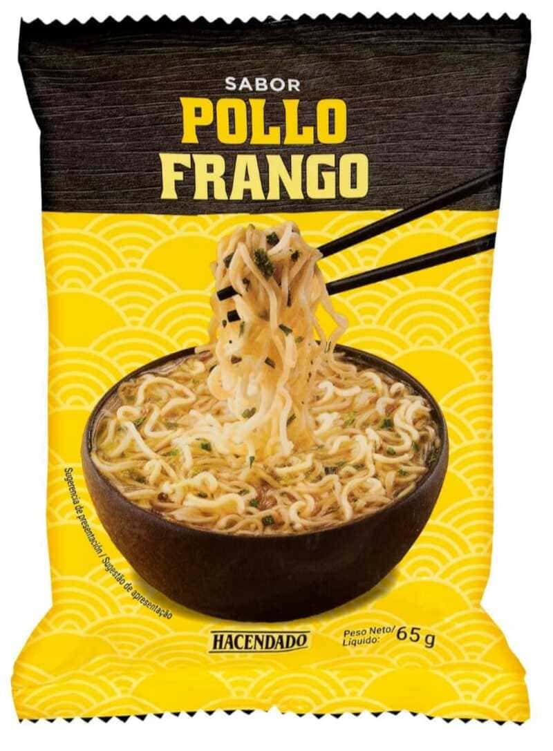 Fideos orientales sabor pollo