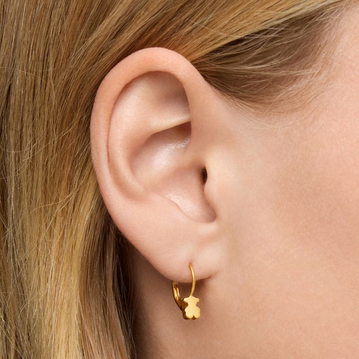 Pendientes aro de oro motivo oso 6 mm Sweet Dolls de Tous