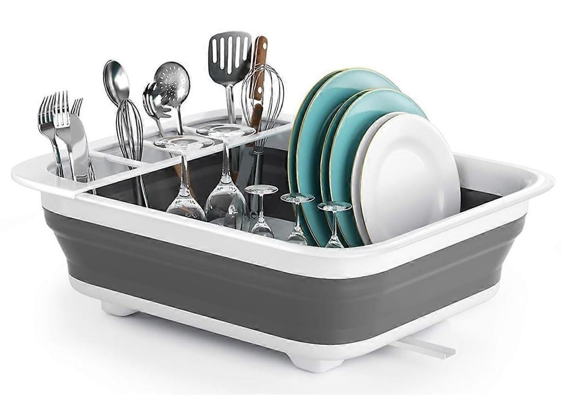 Escurridor de platos plegable y portátil