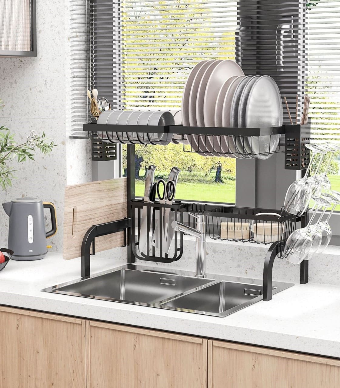 Escurreplatos de 2 niveles, Homcom