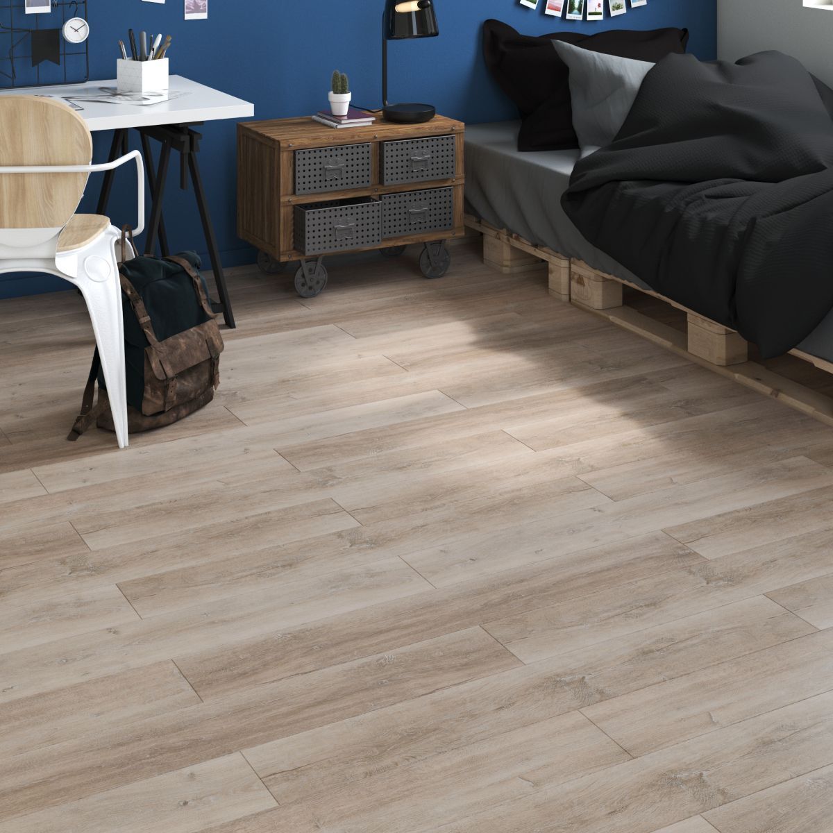 Suelo vinílico SPC clic Mérida Extrem efecto madera natural BG235 ARTENS de Leroy Merlin