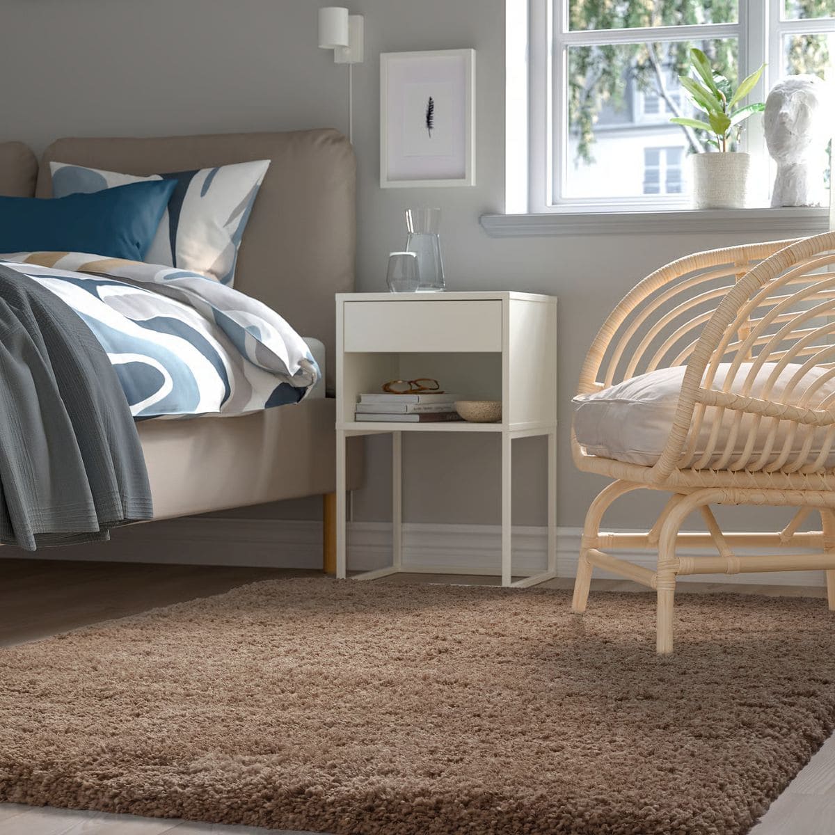 Alfombra de pelo largo de la serie VOLLERSLEV de Ikea