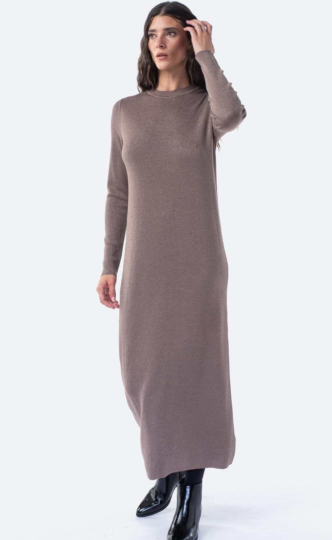 Vestido largo de punto con brillo de Mujer TEX en Carrefour