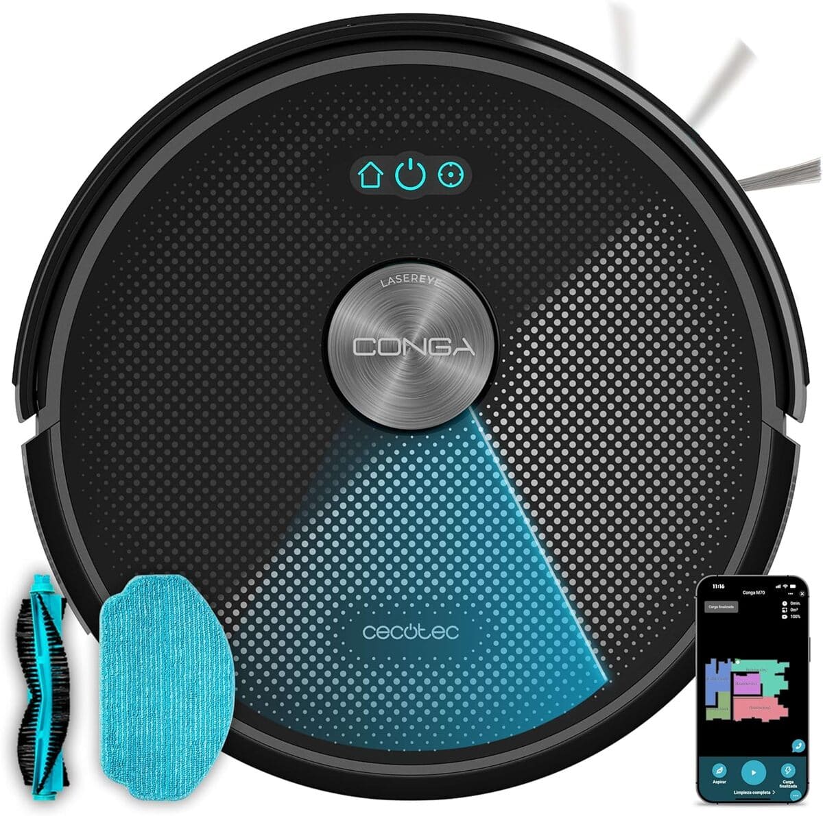 Robot aspirador y friegasuelos Cecotec Conga M50