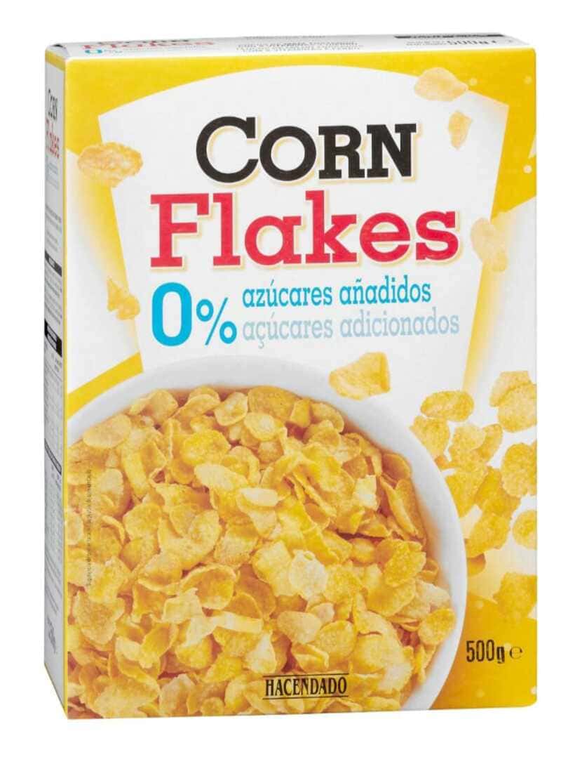 Cereales copos de maíz Corn Flakes Hacendado 0 azúcares añadidos