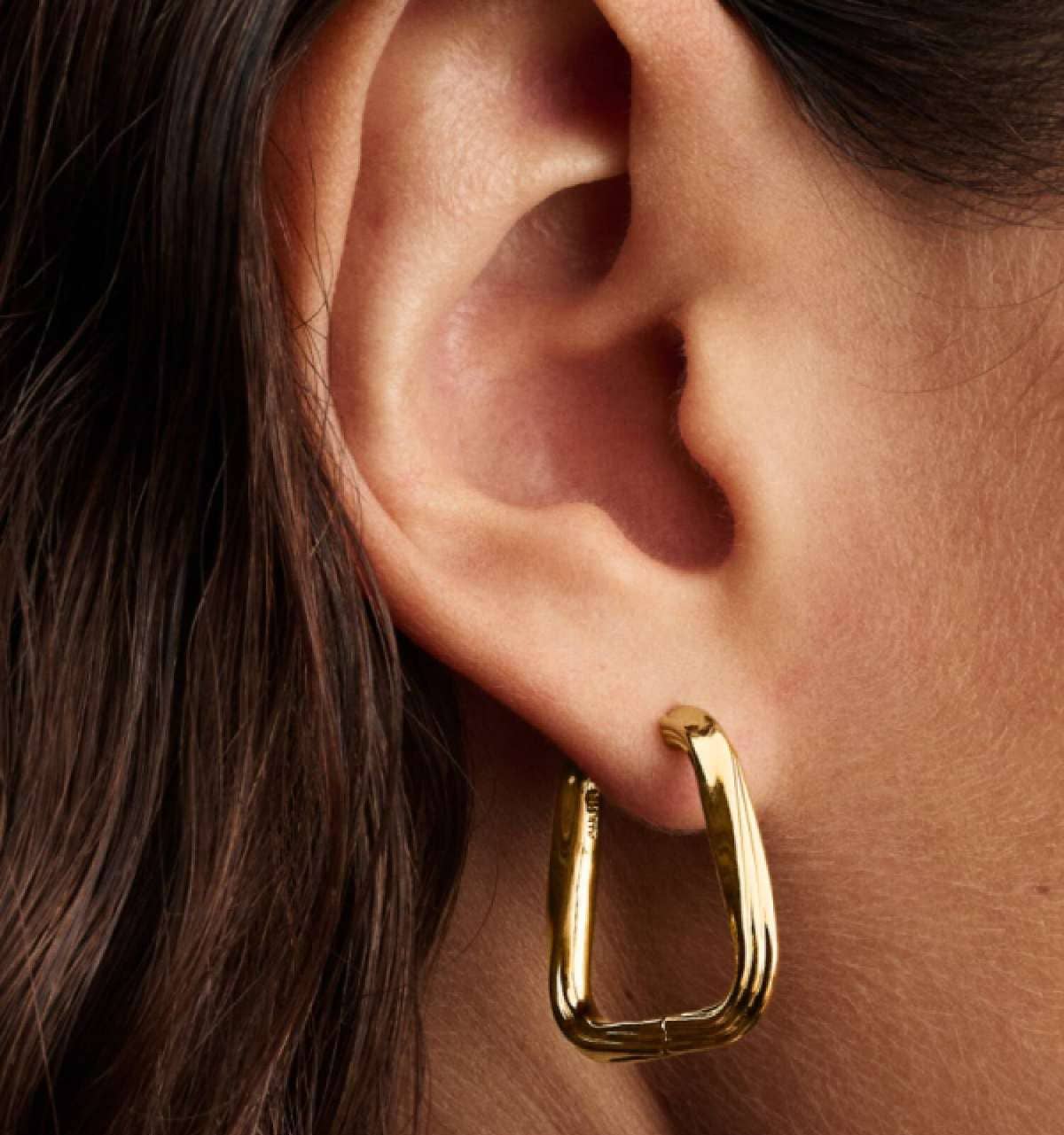 Pendientes de Aro Grandes Triángulo Entrelazado de Pandora