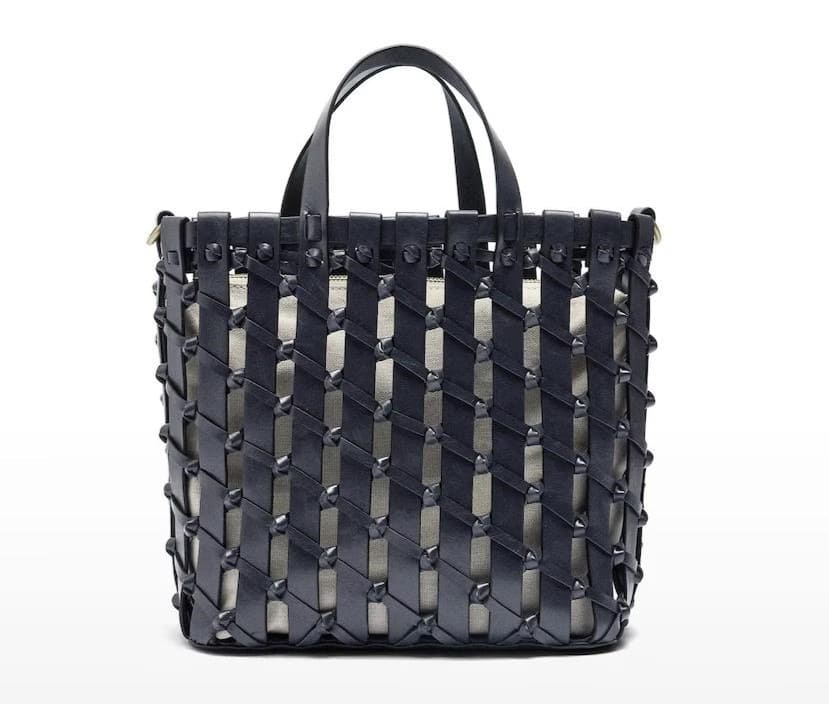 Bolso de mano estilo tote convertible a bandolera trenzado