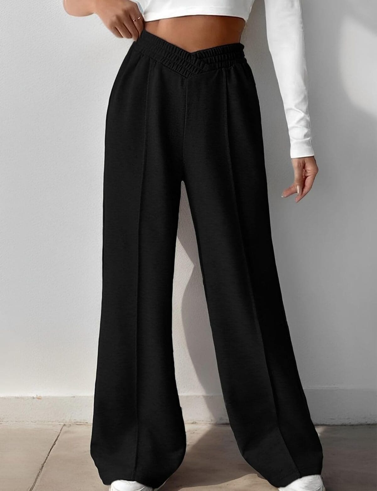 Pantalones de descanso de pierna ancha