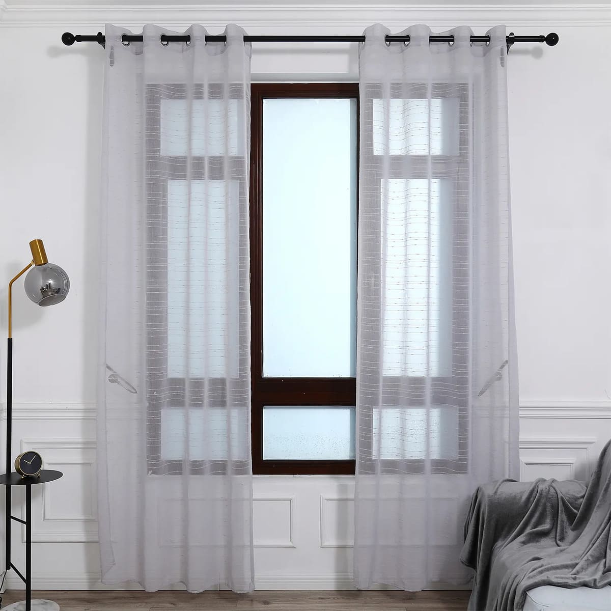 Cortina translúcida con estampado, DAM