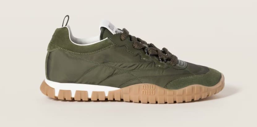 Zapatillas Tyre de ante y tejido técnico de Miu Miu