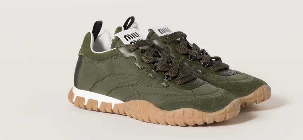 Zapatillas Tyre de ante y tejido técnico de Miu Miu