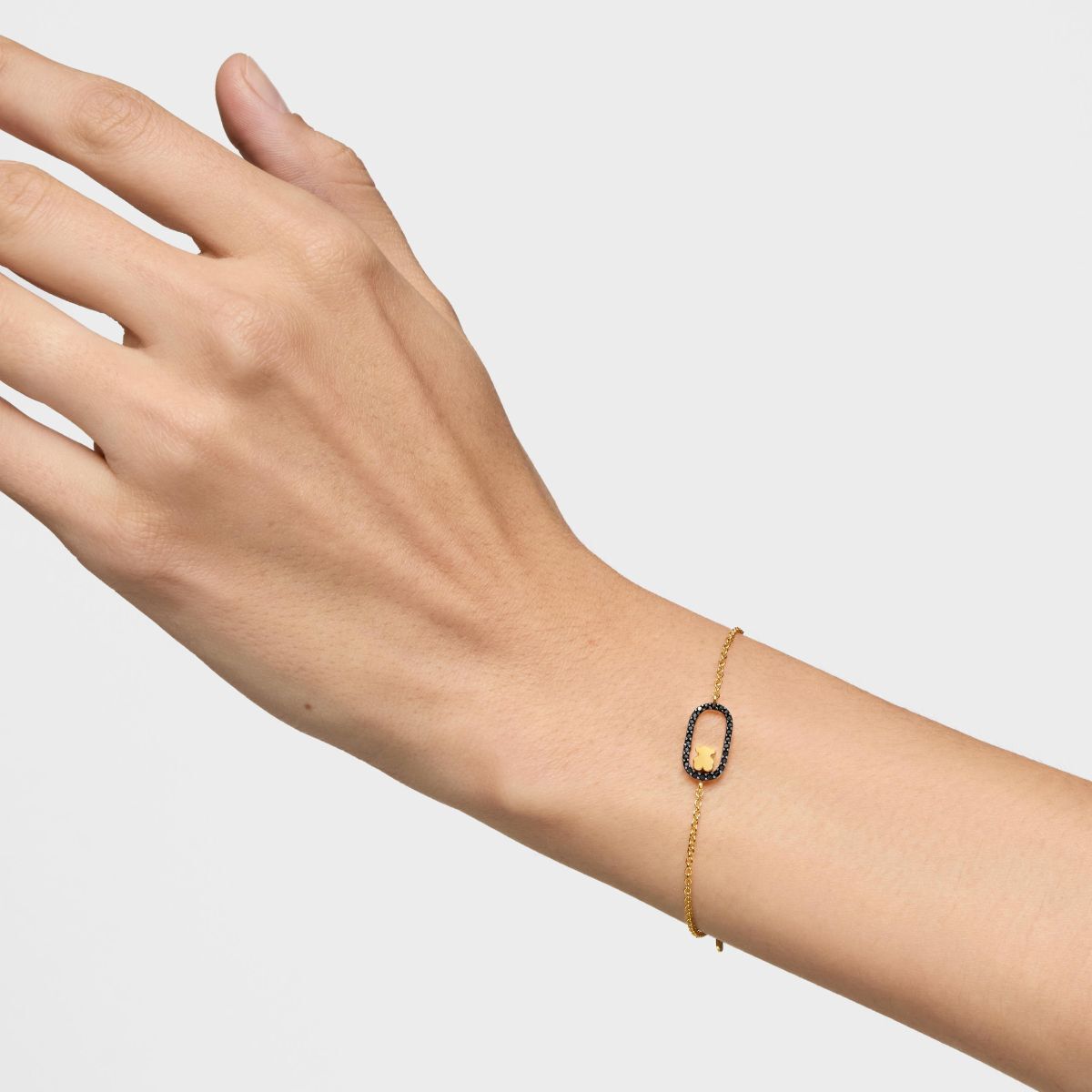 Pulsera cadena con espinelas y baño de oro 18 kt sobre plata Camille de Tous