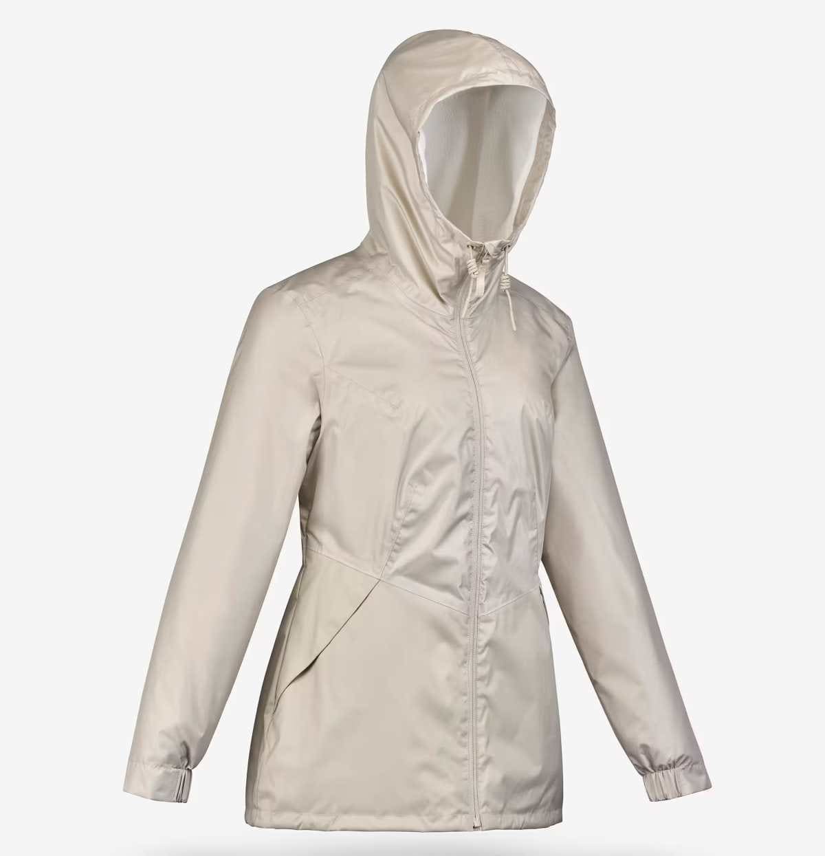 Abrigo de montaña y nieve impermeable con capucha Mujer Quechua NH100 de Decathlon