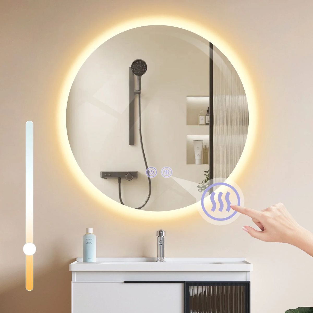 Espejo de baño LED NETTLIFE de Leroy Merlin