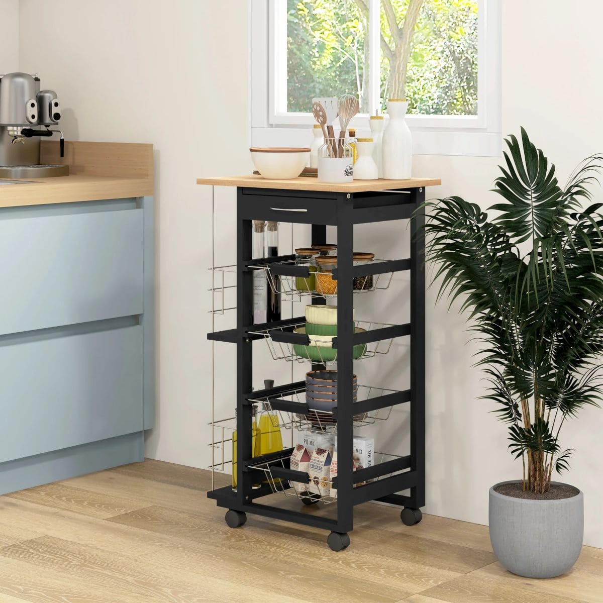 Carrito de cocina HOMCOM MDF de Leroy Merlin