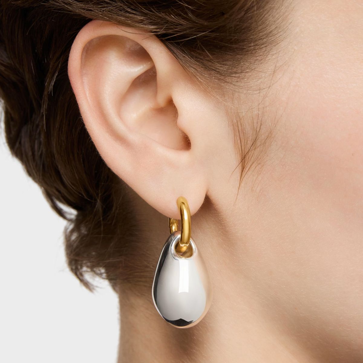 Pendientes aro largos bicolor Warm de Tous