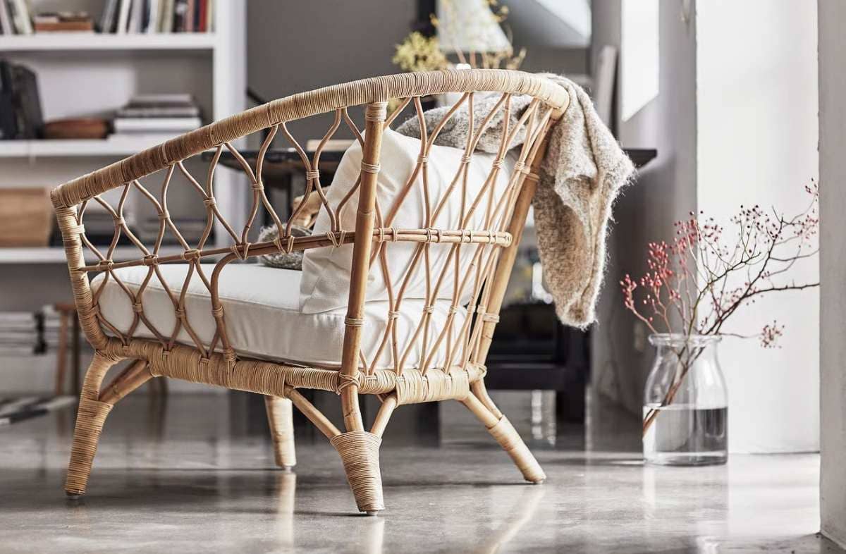 STOCKHOLM 2017Sillón con cojines ratán de Ikea