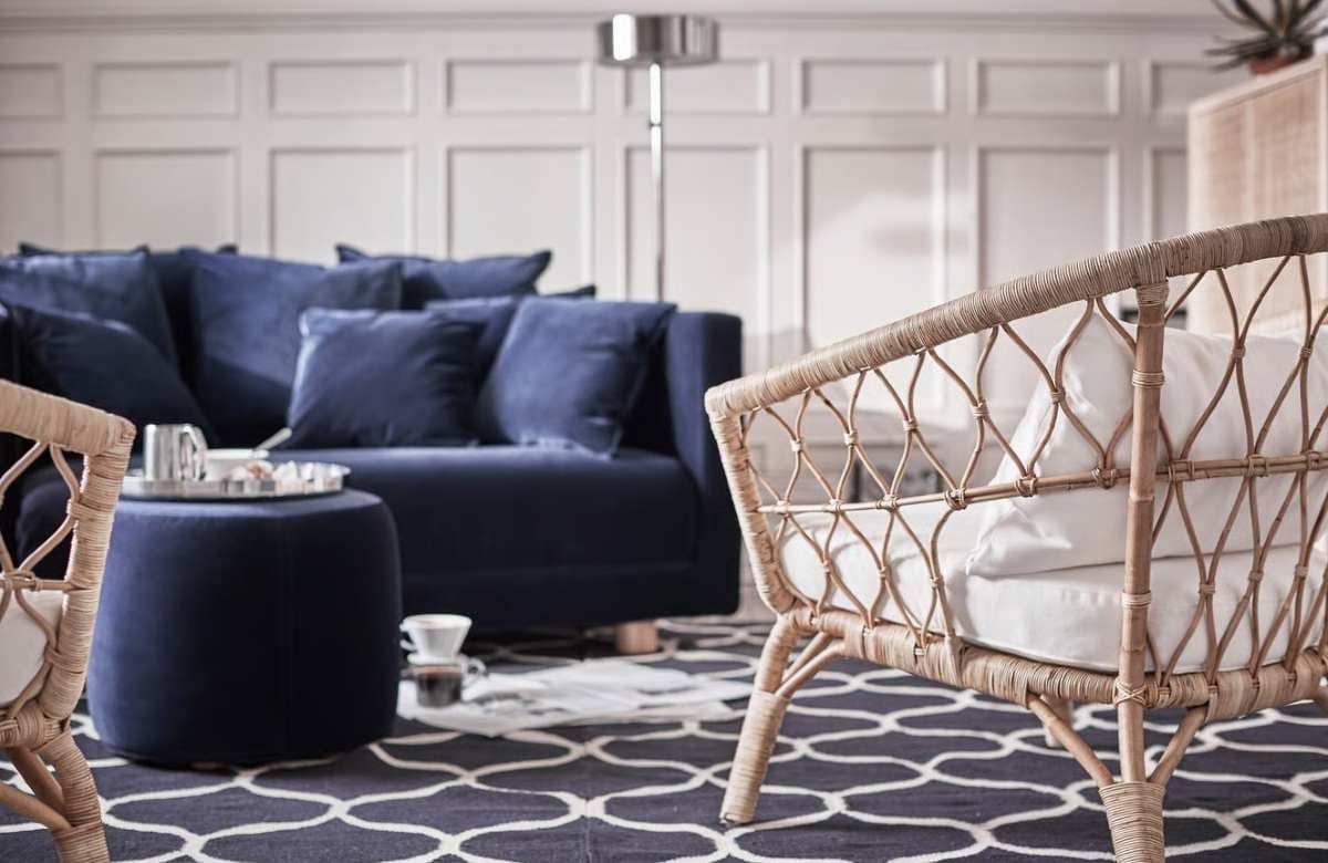 STOCKHOLM 2017Sillón con cojines ratán de Ikea