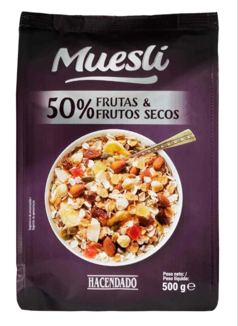 Muesli Hacendado 50 frutas y frutos secos