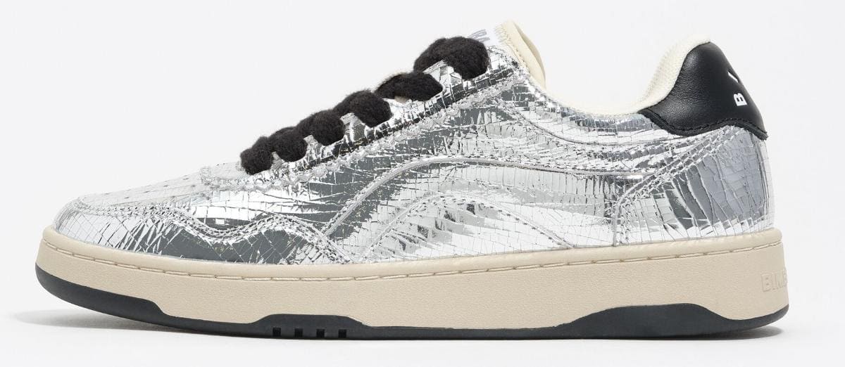 Deportiva cupsole 13 57 piel plata de Bimba y Lola