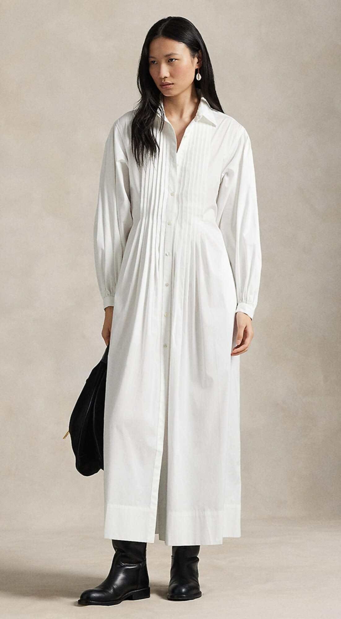 Polo Ralph Lauren Vestido largo camisero de algodón en El Corte Inglés