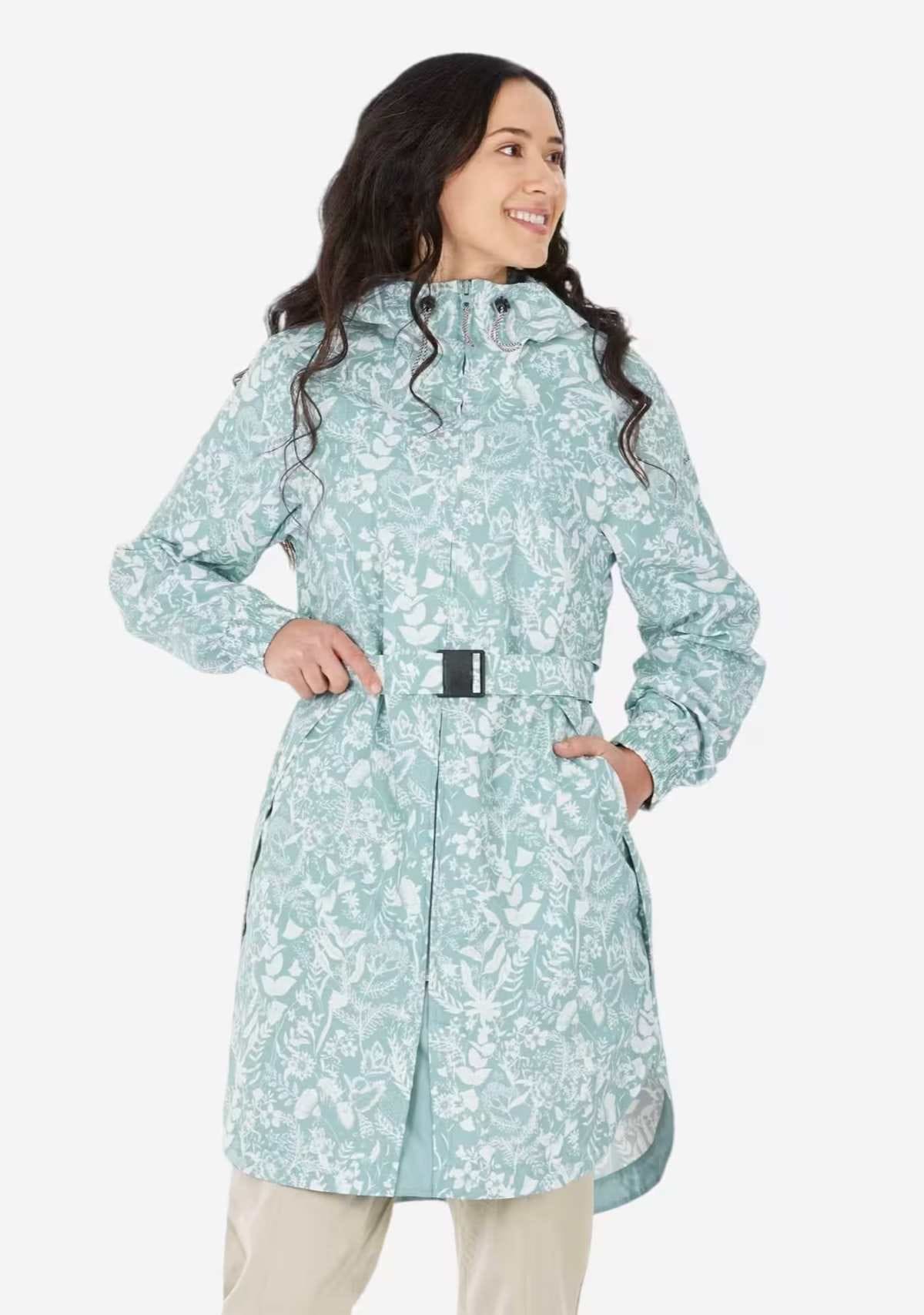 Chubasquero largo de montaña y trekking Mujer Quechua Raincut Long de Decathlon