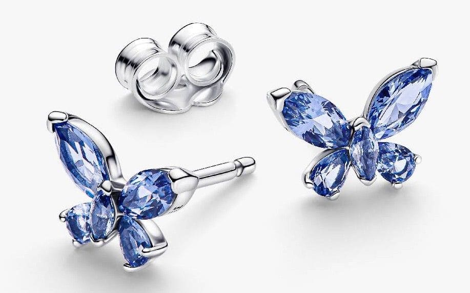 Pendientes de Botón Mariposa de Pandora