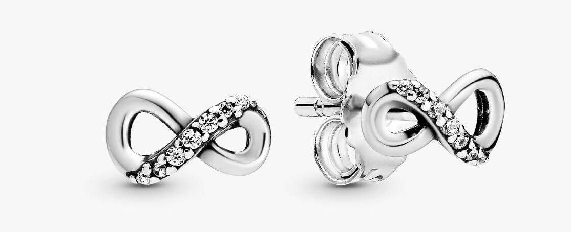 Conjunto de Regalo Collar, Pendientes y Anillo Infinito Brillante de Pandora