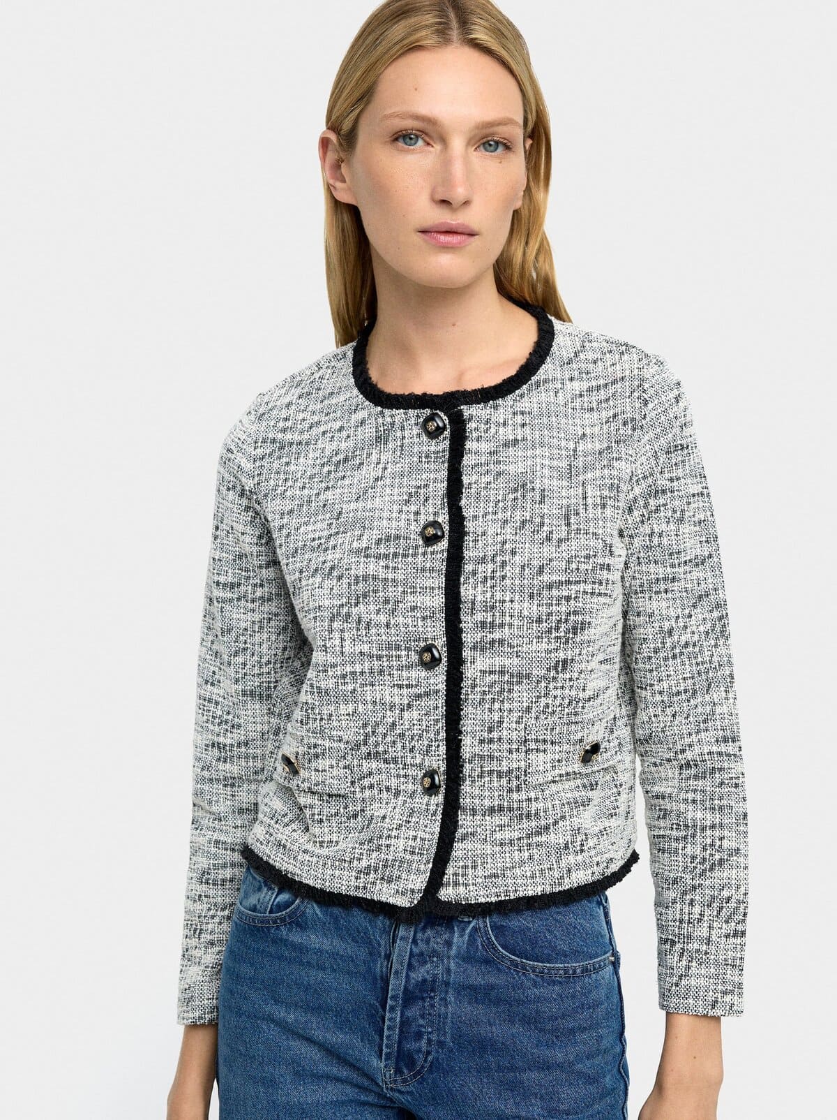 Cárdigan de punto textura