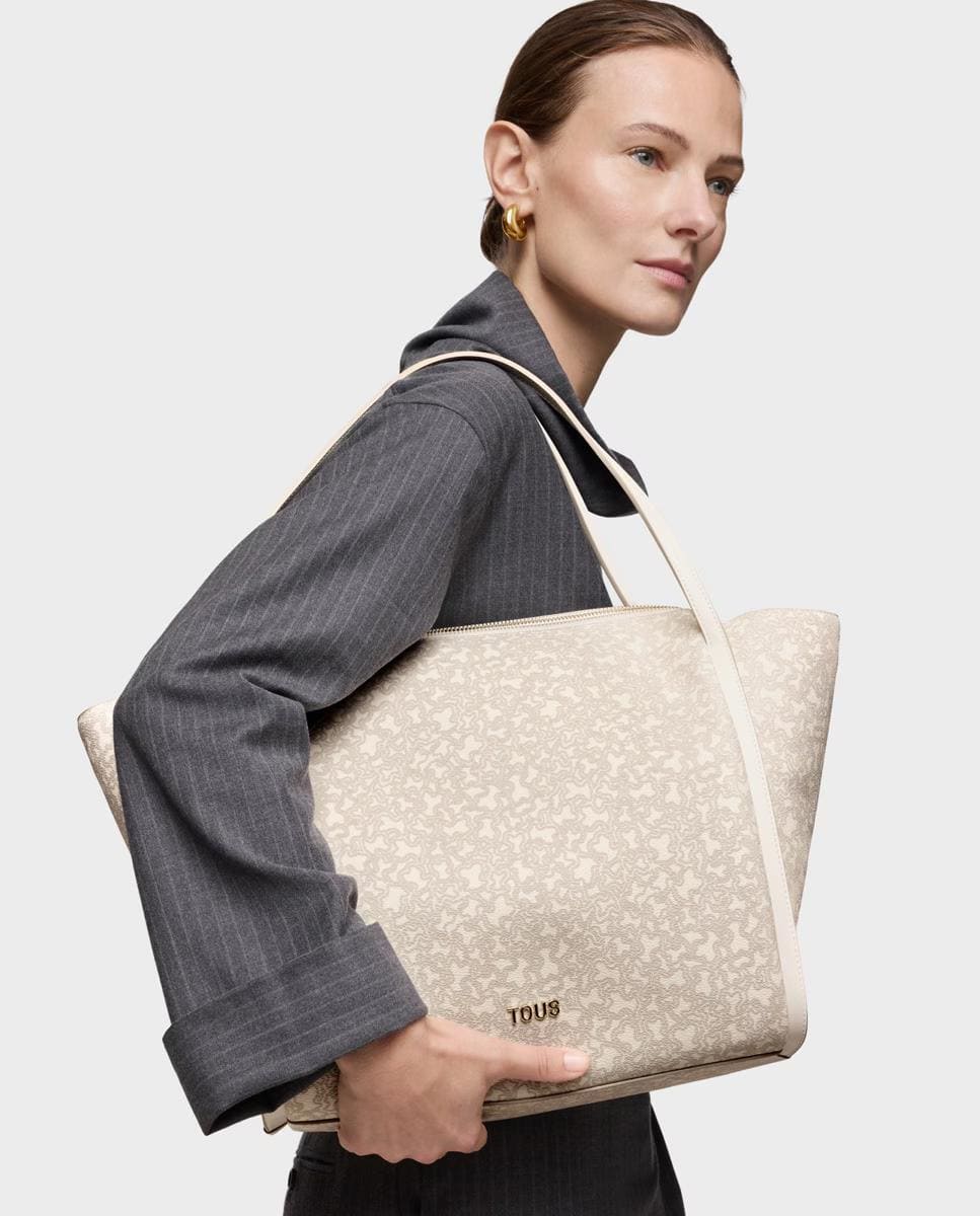 Bolso capazo grande con cierre de broche