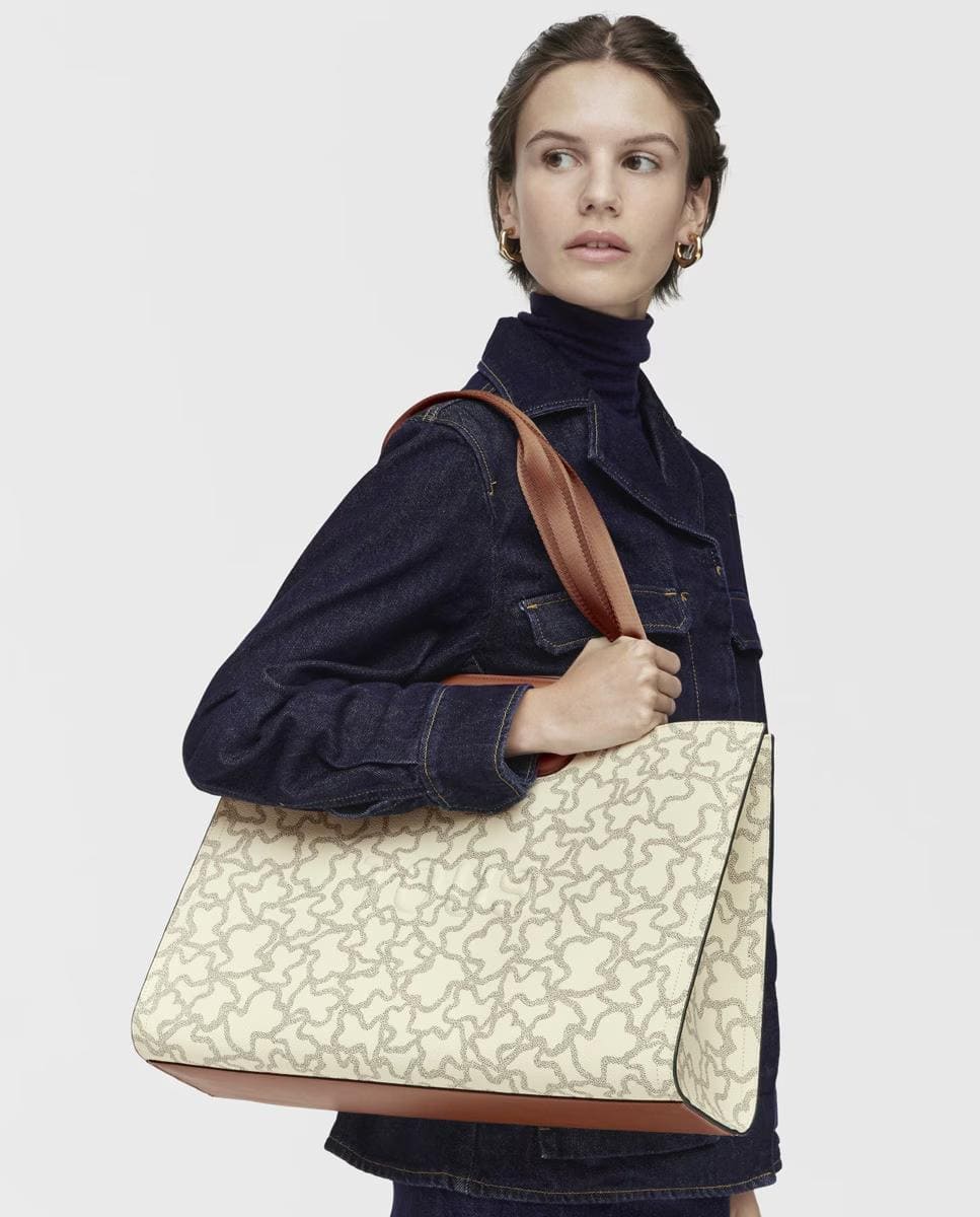 Shopper grande estampado con doble asa