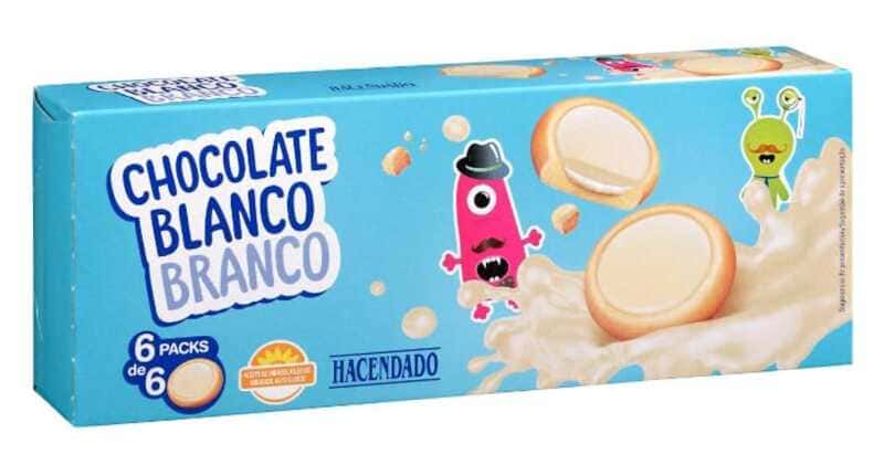 Galletas con chocolate blanco Hacendado