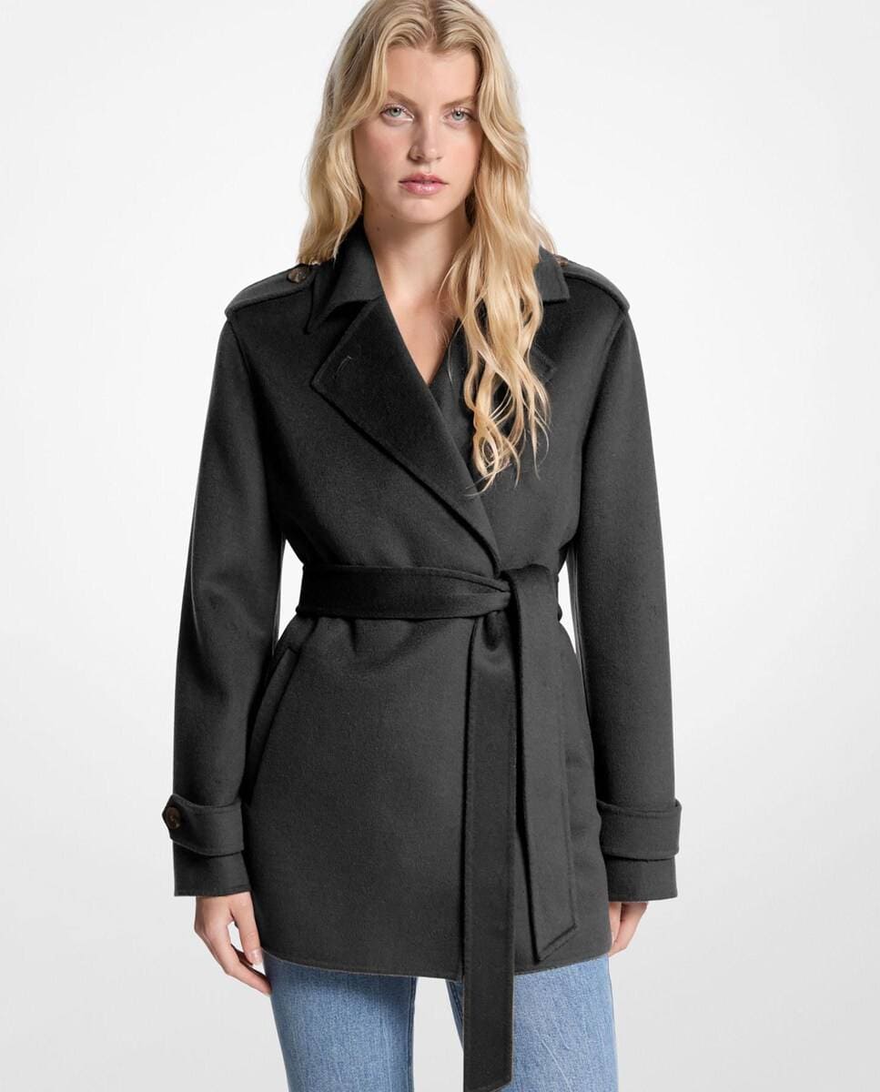 Michael Michael Kors Abrigo de paño de mujer cruzado de mezcla de lana con cinturón en El Corte Inglés