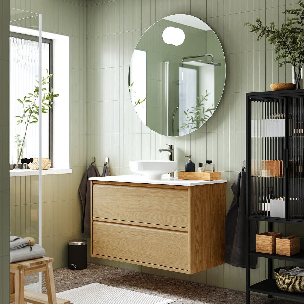 Mueble de baño con lavabo de la serie ÄNGSJÖN-LERSJÖN de Ikea