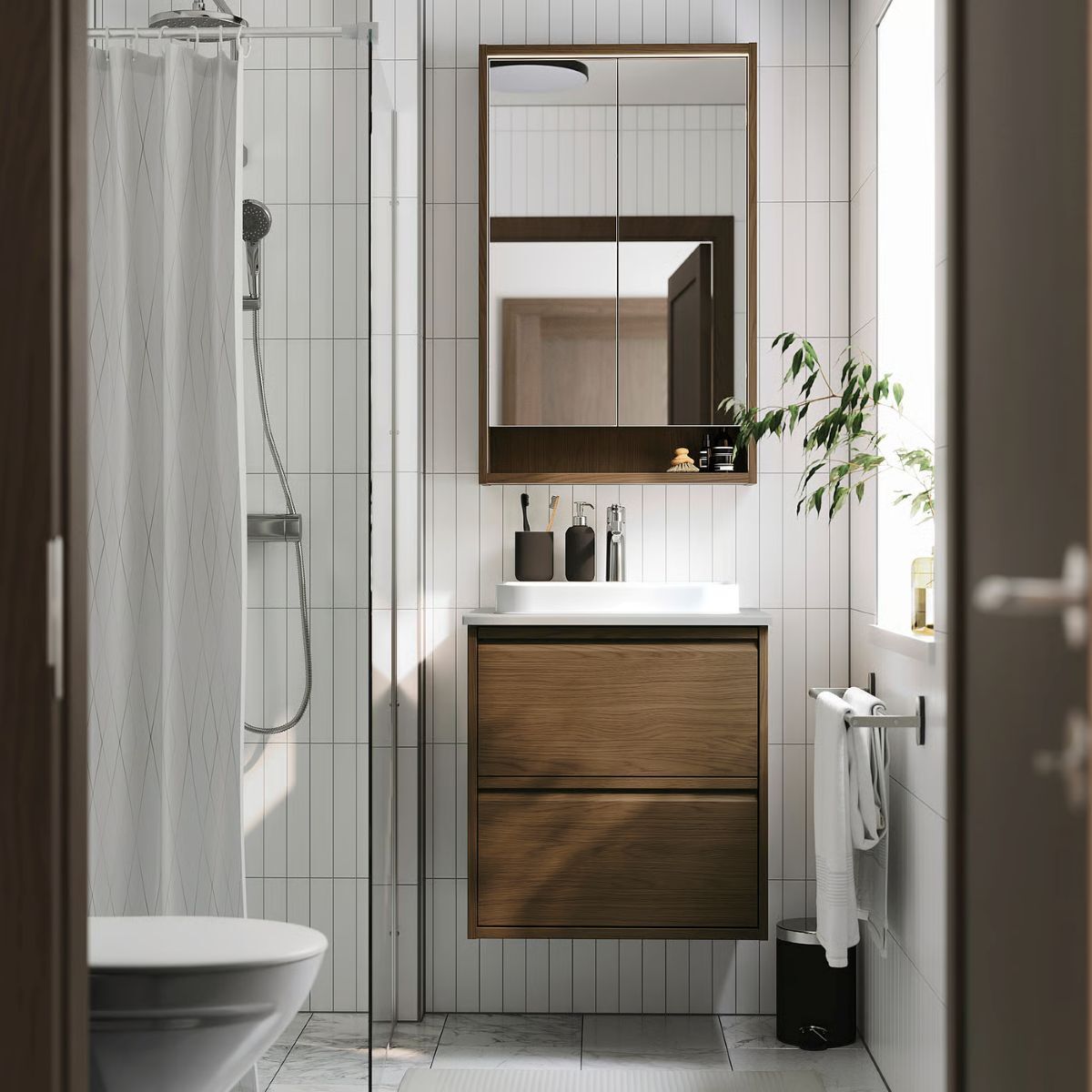 Mueble de baño con lavabo de la serie ÄNGSJÖN-BACKSJÖN de Ikea