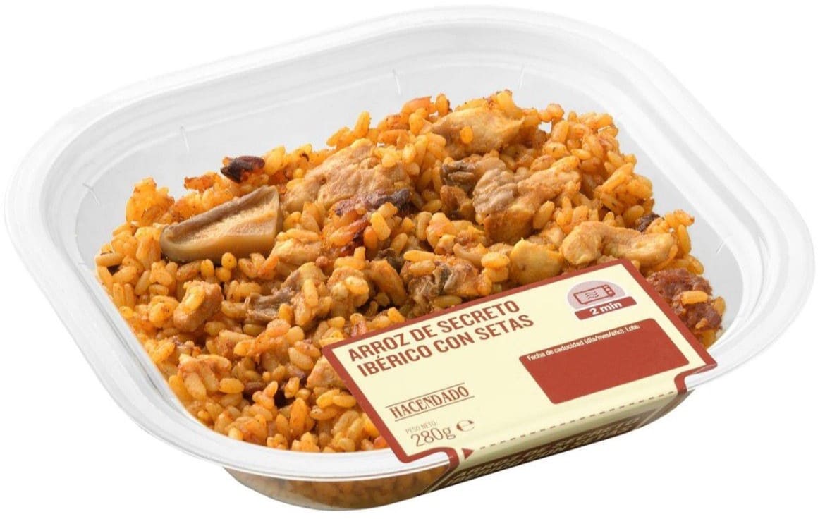 Arroz de secreto ibérico Hacendado