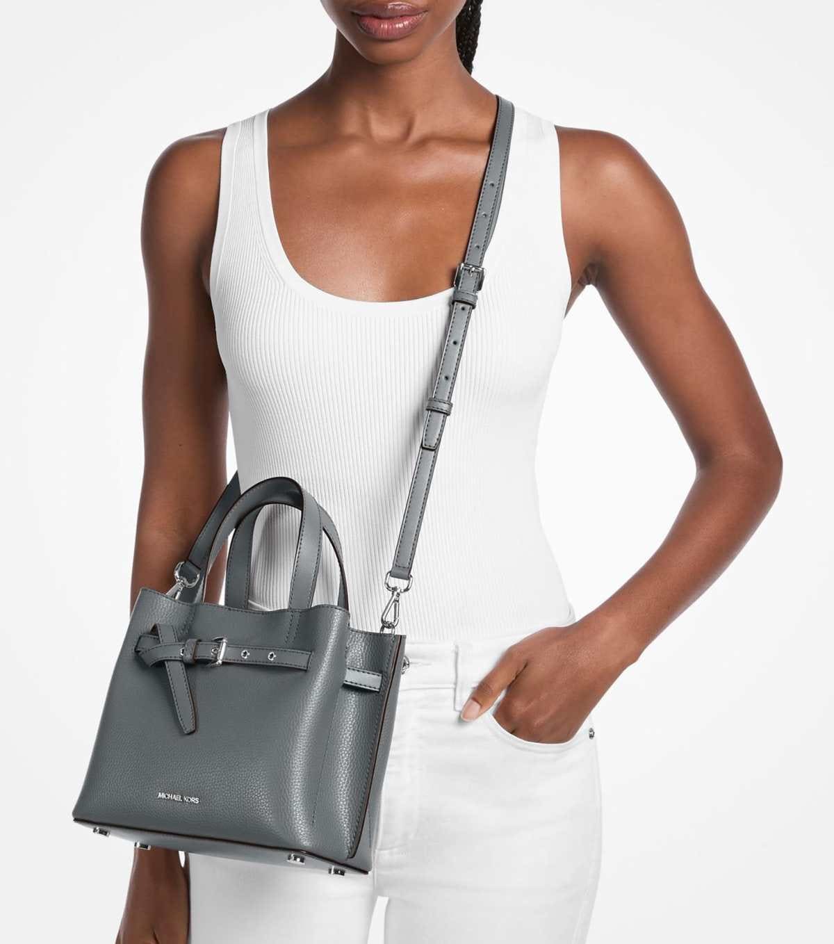 Michael Michael Kors Bandolera de mujer satchel Emilia pequeña de piel granulada