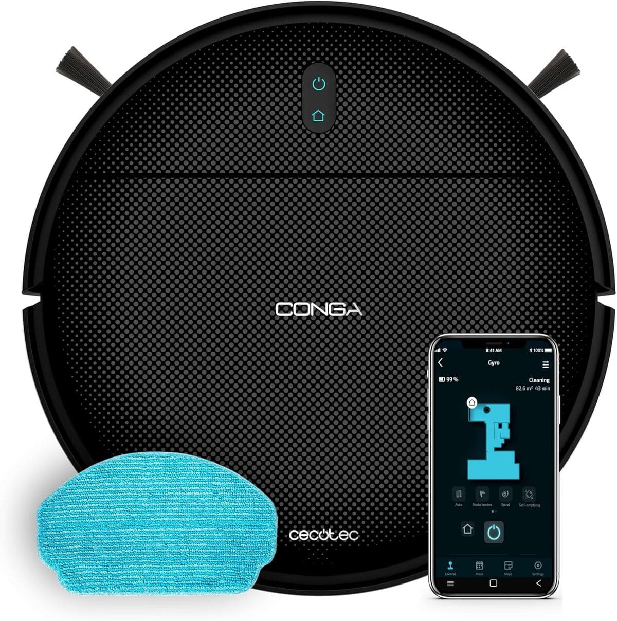 Robot aspirador con navegación giroscópica Conga M10 X-Treme, Cecotec