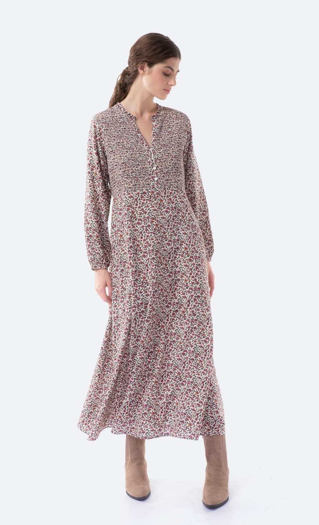 Vestido largo estampado de Mujer TEX de Carrefour