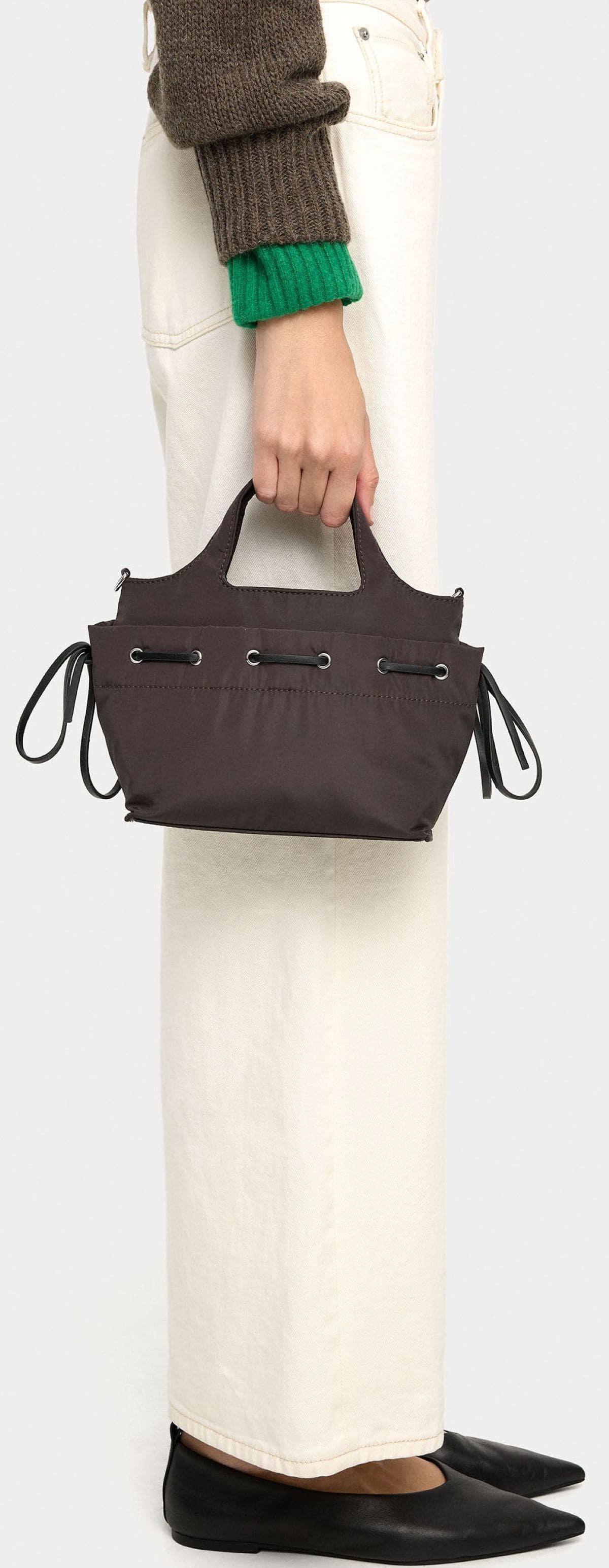Bolso tote de nylon con cordones de Parfois