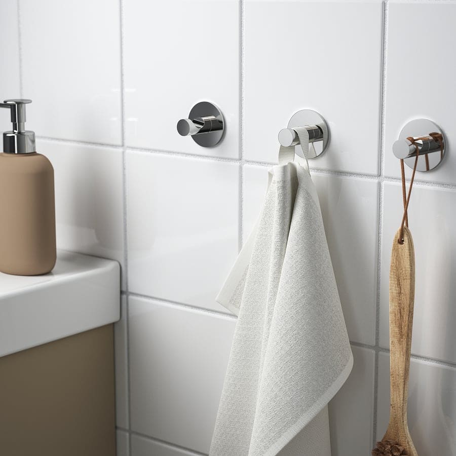 Set de ganchos autoadhesivos cromados SKOGHALL