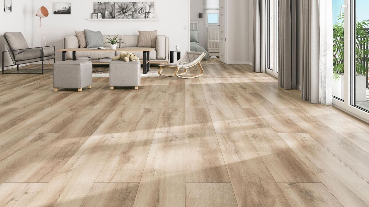 Suelo laminado Zaragoza efecto madera natural, ARTENS