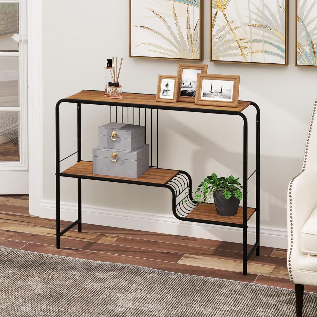 Mueble consola de 2 niveles GIANTEX de Leroy Merlin